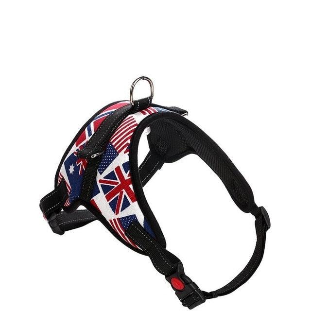 Explosion-proof Small Dog Harness Vest Pitbull Waterproof Oxford Puppy Harness Beagle Pet Accessories (3W1)