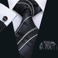 Paisley 100% Silk Jacquard Tie Hanky Cufflinks Set - Business Wedding Party Ties (2U17)