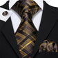 Paisley 100% Silk Jacquard Tie Hanky Cufflinks Set - Business Wedding Party Ties (2U17)