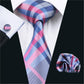 Men's Tie Multi-Color Plaid Silk Jacquard Classic Tie - Hanky Cufflink Set Ties (2U17)