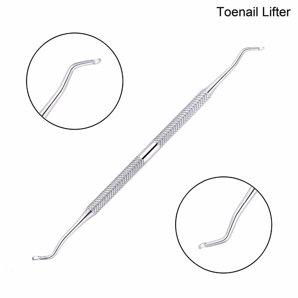 Ingrown Toenail File and Lifter Double Sided Stainless Steel Professional Foot Nail Care Hook Pedicure (N3)