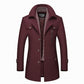 Men Winter Wool Coat - Men's Business Casual Solid Color Warm Thick Wool Blends Coat (D100)(TM4)(CC1)