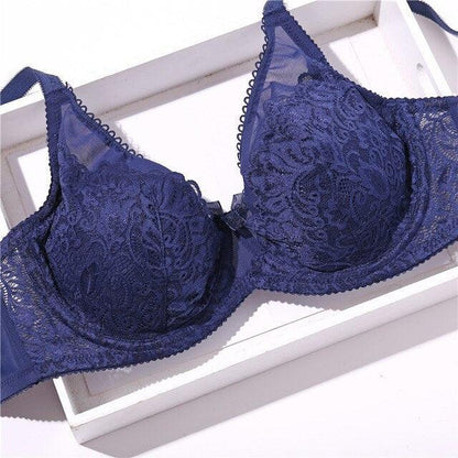 FallSweet Thin Cup Bras for Women Plus Size 34 To 44 LingerieSexy Lace  Underwear Wire Free Brassiere Floral Bralette B C D E Cup
