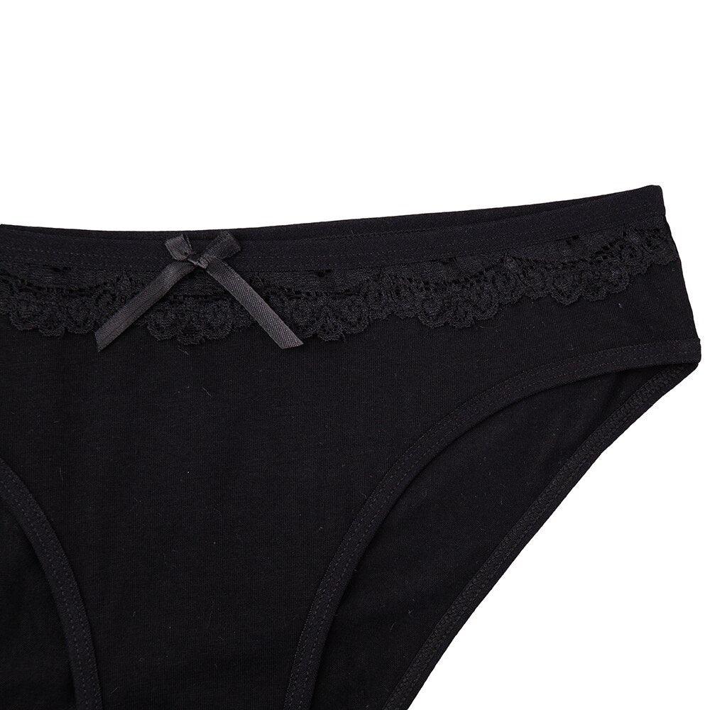 5 Pcs/set Sexy Women's Panties Cotton Briefs Lingerie - Low Waist Ladies Underwear (TSP4)