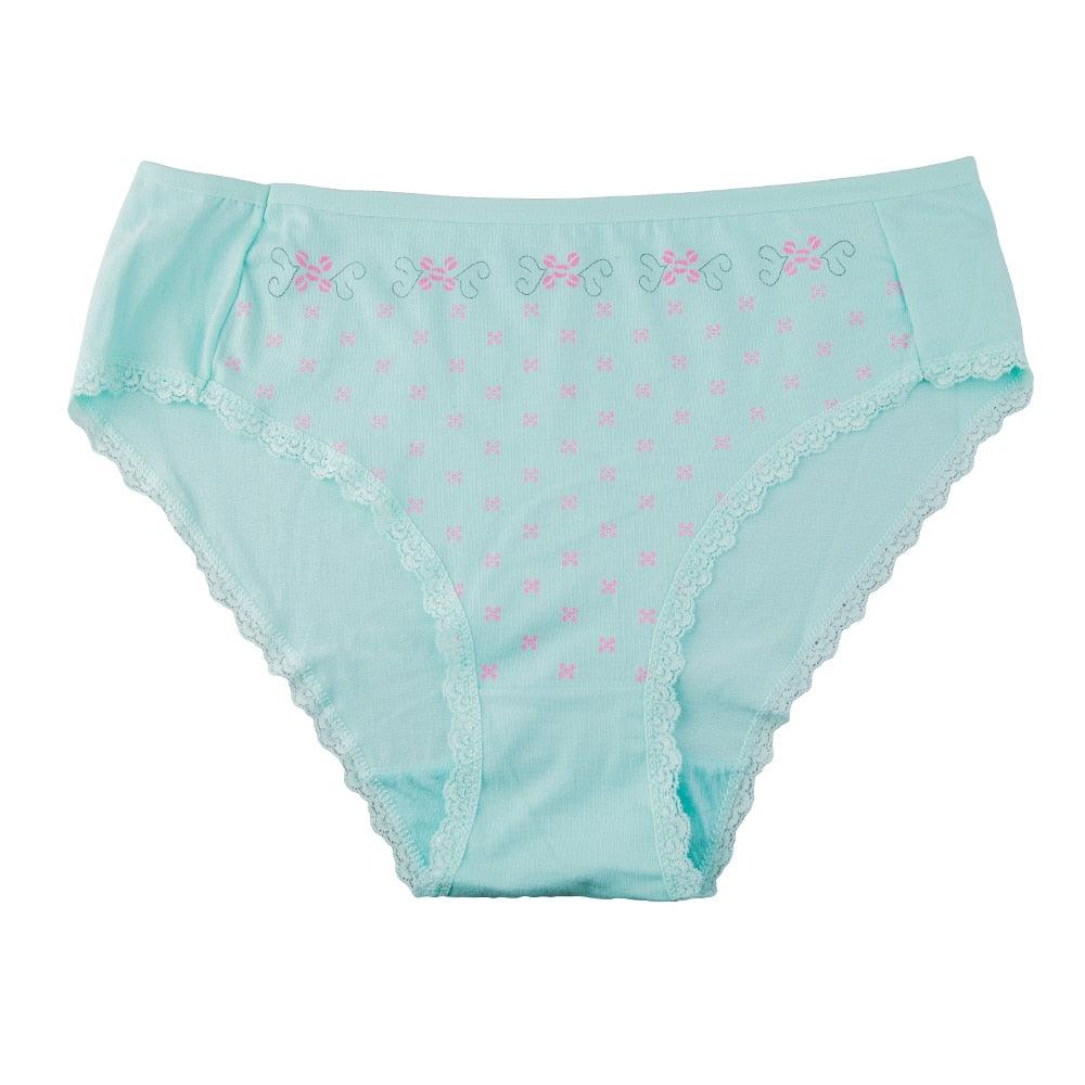 Amazing Women's Underwear - Ladies Plus Size Briefs - Print Cotton Panties - Sexy Breathable 5Pcs/Lot (TSP1)(TSP3)