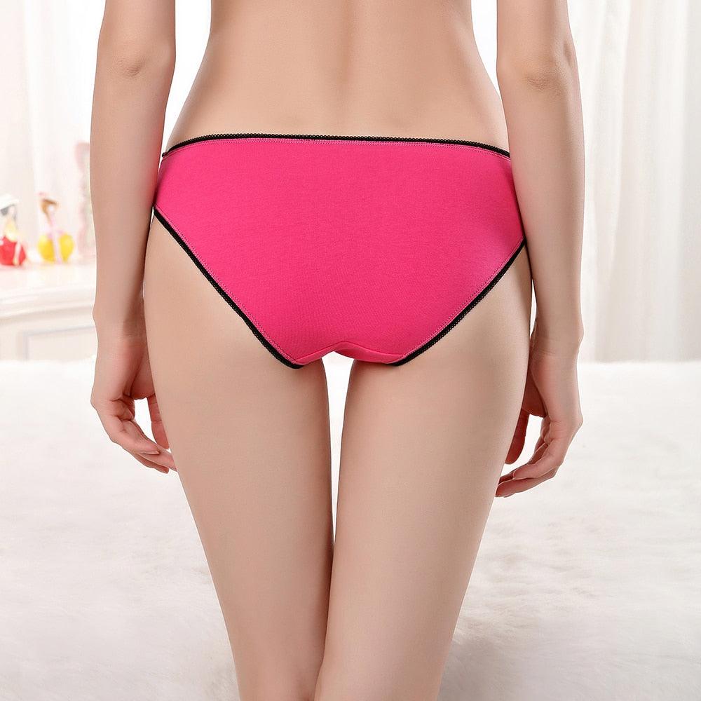 Women's Underwear - Sexy Lace Briefs Cotton Ladies Panties - Solid Color Lingerie - 5 Pcs/Lot (D28)(TSP1)(TSP3)