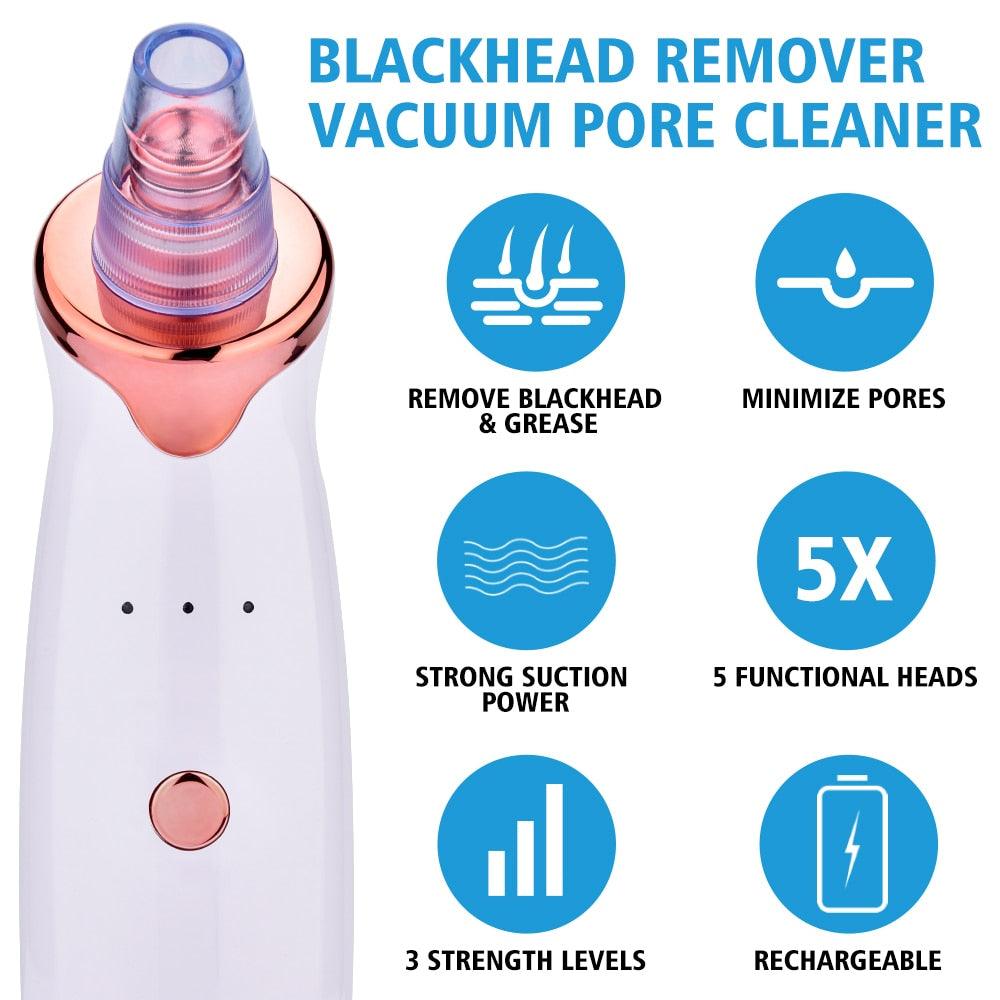 Facial Blackhead Remover Dead Skin Acne Pore Peeling Device Cleaning Skin Tool Vacuum Suck Out Blackhead (M5)(1U86)