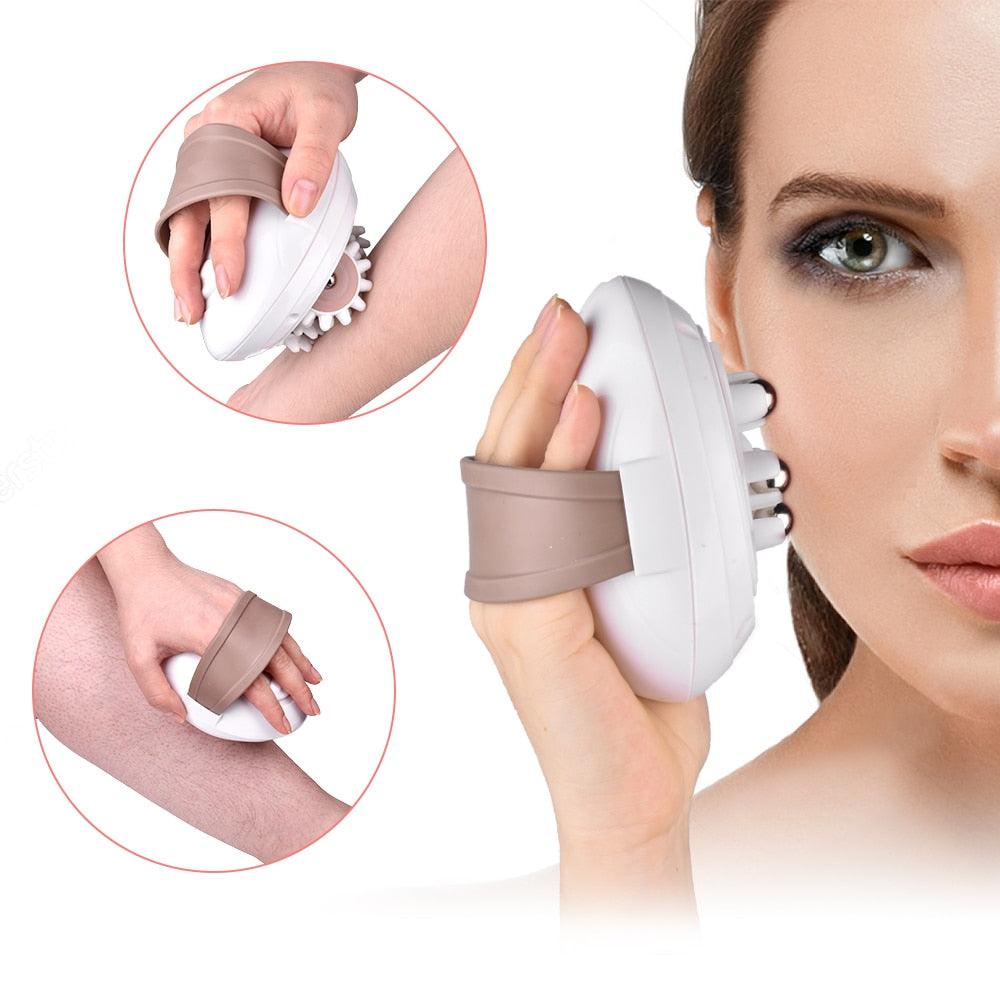Facial Silmming 3D Roller Body Massager 360 Rotate Face Lifting Body Slimmer Double Relax Tool (M5)