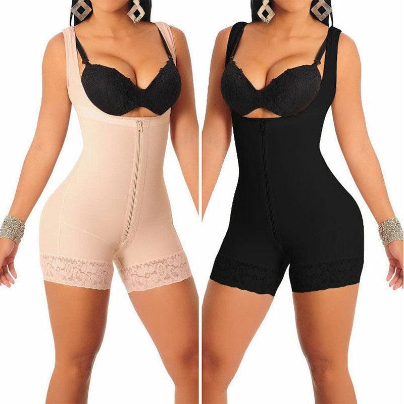 Trending Fajas Latex Body Shaper - Surgery Girdle Slimming Under-bust Corset Butt Lifter (FHW1)