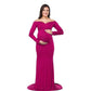 Fall Maternity Elegant Fitted Gown Pregnant Photo Shoot Dress - Long Sleeve V Neck Ruched Slim Fit Maxi (1U5)(Z6)(2Z1)