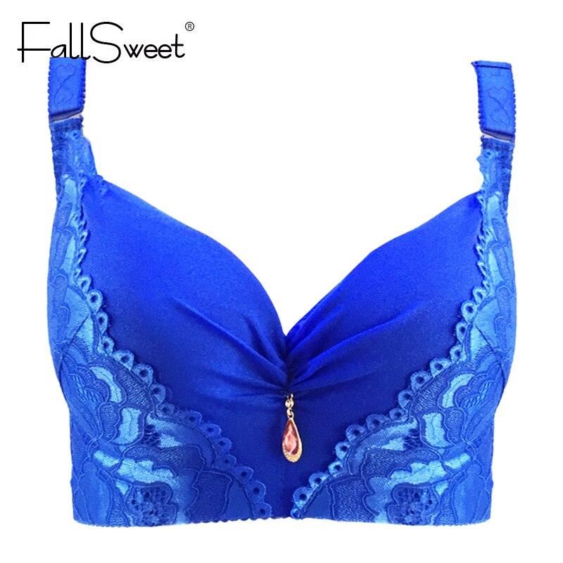 FallSweet Lace Bra Push Up Bra Plus Size Women Underwear Underwire  Brassiere 42 44 46 48 50