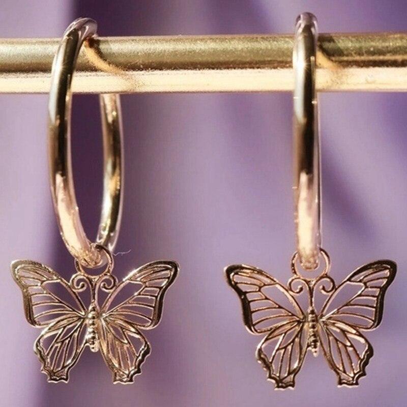 Fashion Butterfly Stud Earrings - Women Scrub Butterfly Earrings - Jewelry Accessories (2U81)