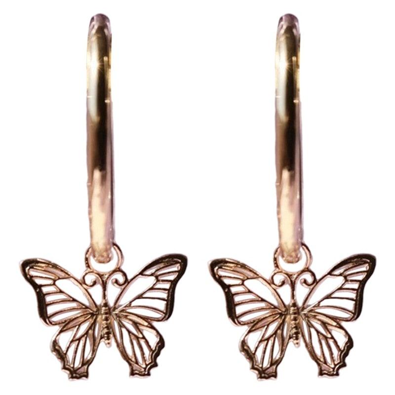 Fashion Butterfly Stud Earrings - Women Scrub Butterfly Earrings - Jewelry Accessories (2U81)