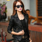 Fashion Autumn Women Pu Leather Jacket - Slim Motor Outwear Coat- Zippers Plus Size 4XL Elegant Punk Coat (D23)(TB8B)