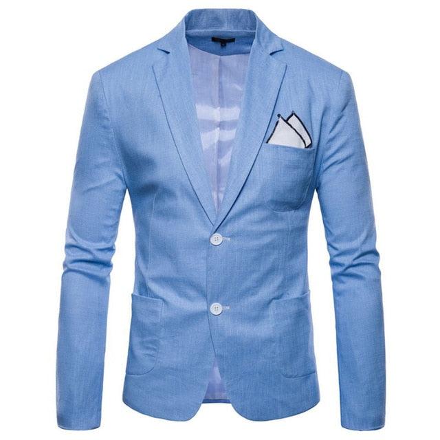 Fashion Cotton Men's Comfort Blazer - New Slim Fit Suits Blazers (2U10)