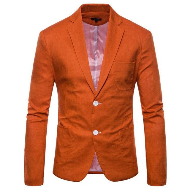 Fashion Cotton Men's Comfort Blazer - New Slim Fit Suits Blazers (2U10)