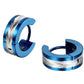 Fashion Earrings - Round Stainless Steel Earrings - Rock Style Punk Circle Stud Earrings (1U81)