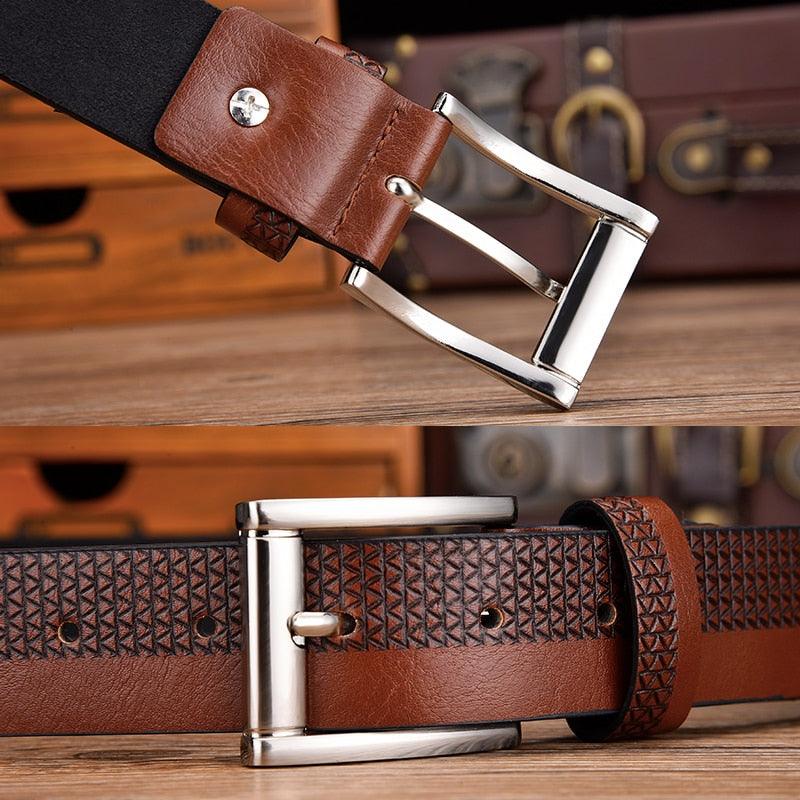 Women's Grommet Brown Leather Belt - casual nickel free belt!