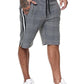 Fashion Men Shorts - Summer Plaid Elastic Waist Fitness Shorts - Jogger Shorts (TG3)