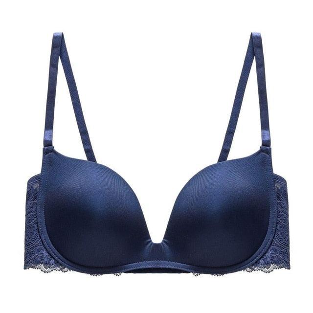 Fashion New Solid Color Smooth Sexy Lace Women Bra - Without Steel Ring Gathered Bra (2U27)