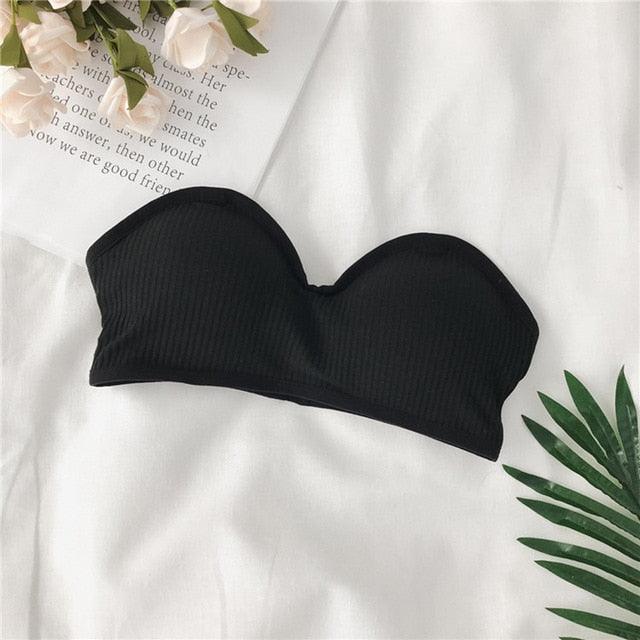 Fashion New Women's Thread Beauty Back Tube Top Bras - Color Invisible Shoulder Strap Tube Top - Comfortable Underwear (1U27)