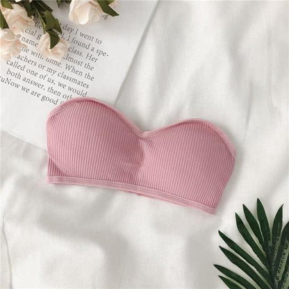 Fashion New Women's Thread Beauty Back Tube Top Bras - Color Invisible Shoulder Strap Tube Top - Comfortable Underwear (1U27)