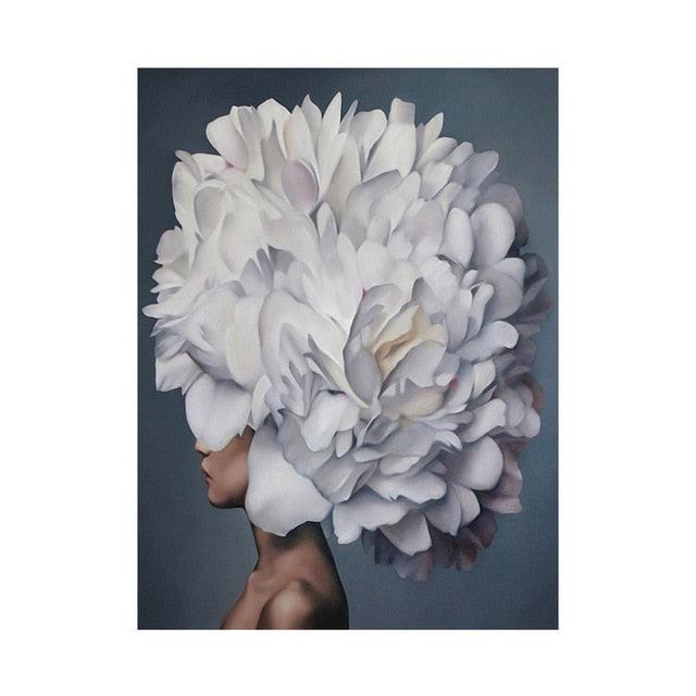 Fashion Sex Lady Flower Figure Girl Picture Home Decor Nordic Canvas Painting Wall Art Modern Posters (AD1)(F62)