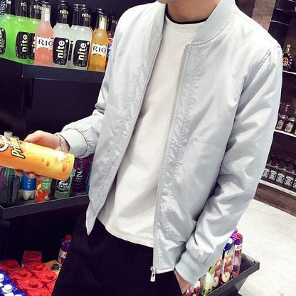 Fashion Winter Spring Autumn Men's Jackets - Solid Fashion Bomber Jacket (TM3)(F100)