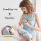 Feeding Bra - Cotton Pajamas - Maternity Nursing Breastfeeding Bras - Solid Color Pregnancy Sleeping Wear - Easy Feeding Bra (D6)(3Z2)(7Z2)