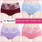 Beautiful 4pcs/Lot High Waist Sexy Women's Panties - Cotton Comfort Lovely Print Plus Size Underwear (TSP2)(TSP3)(F28)