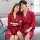 Amazing Silk Kimono Robe - Lovers Couple Nightgown Bath Gown Sleepwear - Large Nightwear Soft Bathrobe (D90)(ZP3)(ZP4)