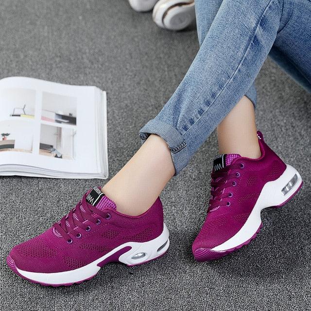 Trending Women Flat Sneakers - Breathable Light Casual Shoes - 5 Colors (BWS7)(CD)(F41)(F42)