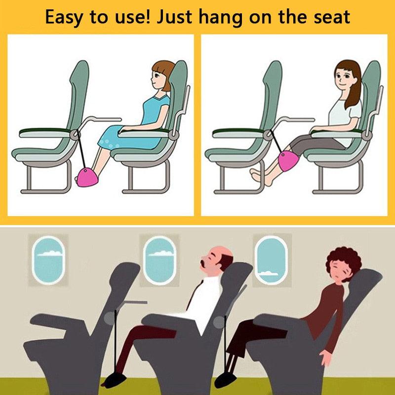 Flight Car Travel Essential Aviation Seat Foot Pad - Adjustable Train Airplane Foot Rest (6LT1)(F105)