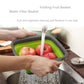 Foldable Fruit Vegetable Washing Basket - Strainer Silicone Colander Collapsible Drainer (AK3)(F61)