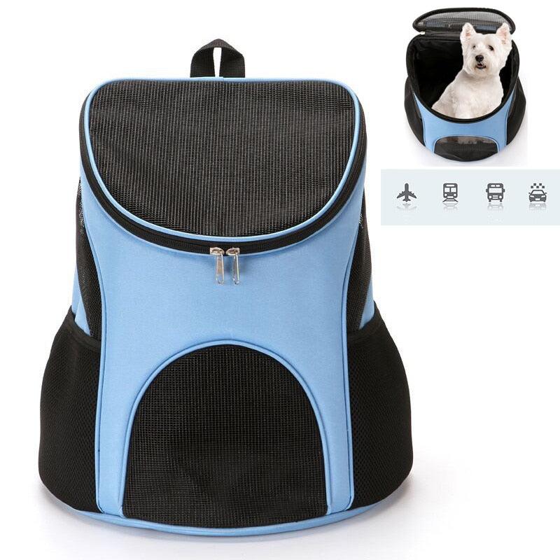 Foldable Pet Carrier Backpack - Dog Cat Outdoor Travel Carrier - Zipper Mesh Pet Backpack (2U106)