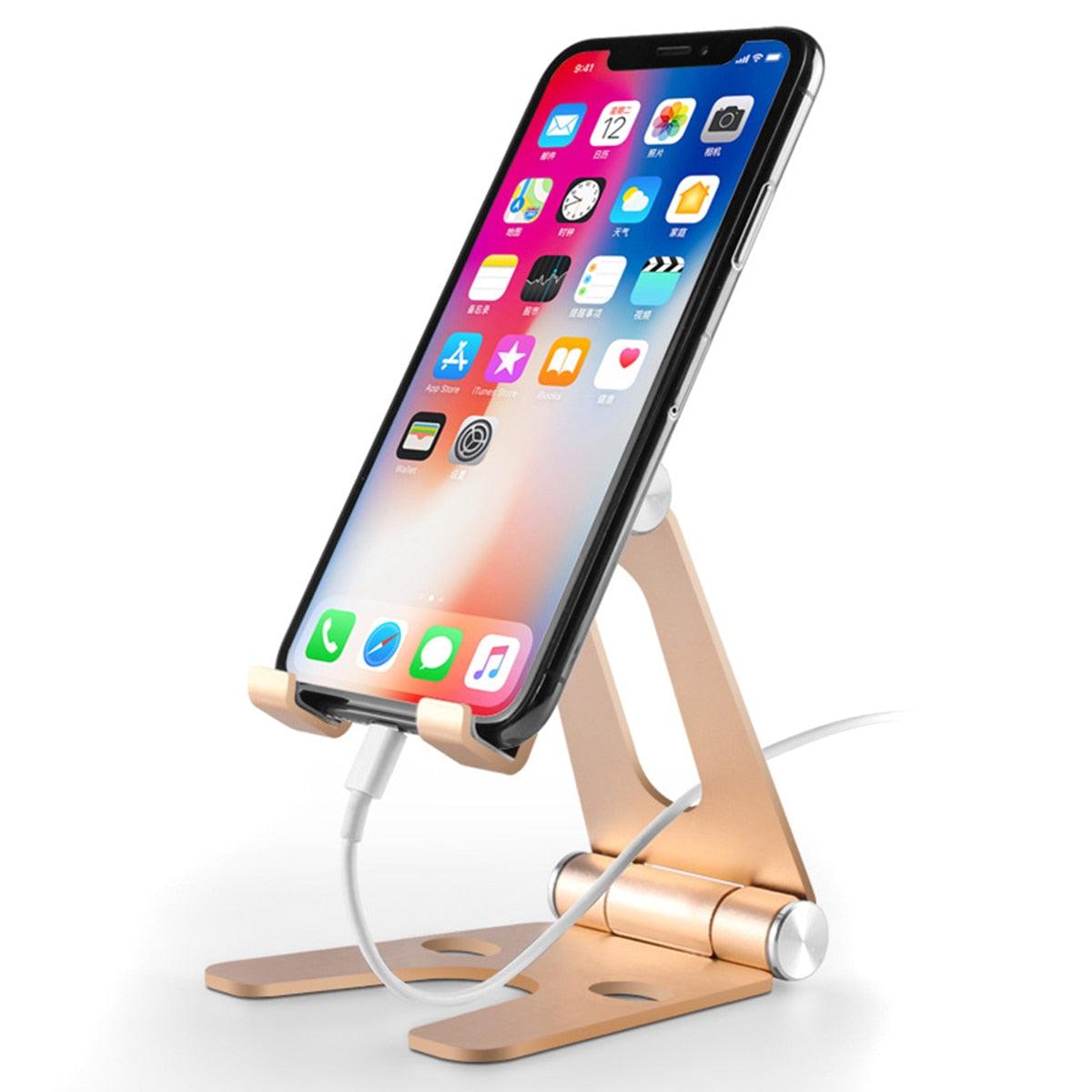 Foldable Phone Holder - Rotatable Aluminum Alloy Desk Mount Tablet Holder With Silicone Pads For 3.5~10 Inch Cellphones Tablets (RS)(1U50)(TLC2)(1U47)