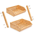 Fruit Basket 2 Tire Bamboo Storage Shelf Breathable Removable Food Container (AK9)(1U61) main image 0