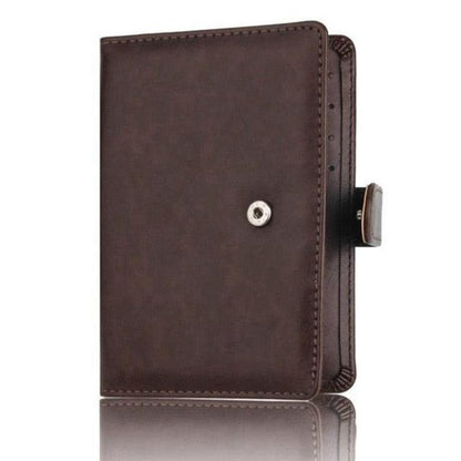 Function PU Leather Men Passport Card Holder - Travel Accessories Cover Storage Organizer ID Wallet (D79)(LT8)