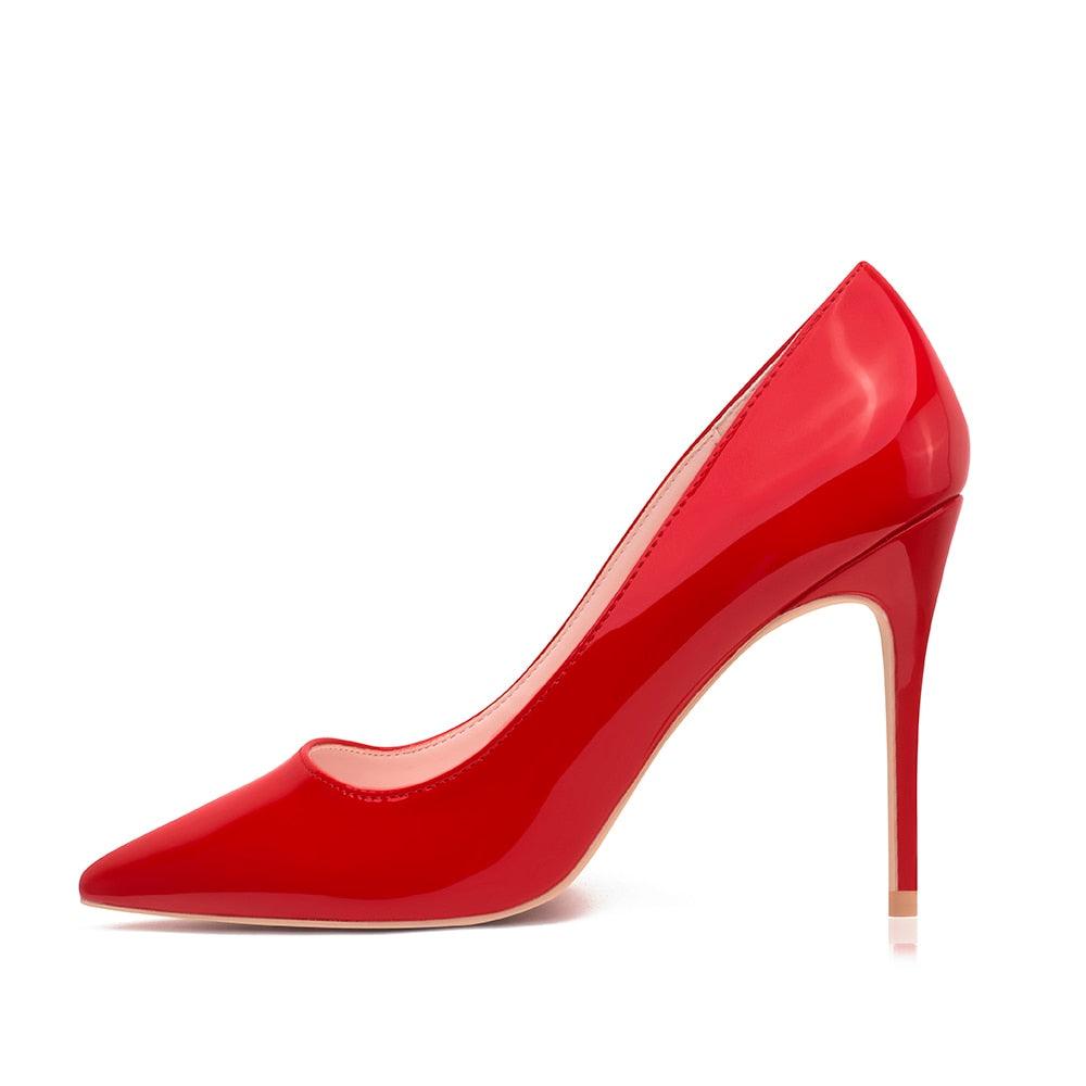 Gorgeous Women Pumps - Red Lacquer Patent Leather High Heels Shoes (SH1)(CD)(WO2)(F37)(F36)(F42)