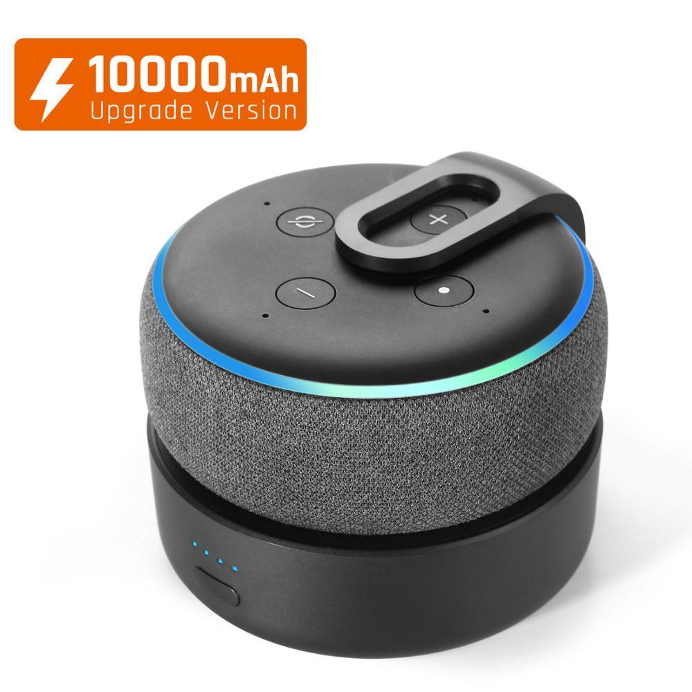 GGMM D3+ Battery Base for Amazon Alexa Echo Dot 3rd Gen Alexa Speaker Mount 10000mAh Battery Charger For Echo Dot 3 16H Playing (D56)(ST2)(1U56)