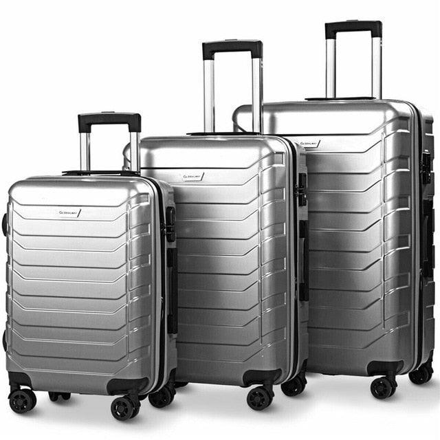 3 Piece Suitcase Set - ABS Travel Luggage Spinner Wheels Suitcase 20 24 28 inch Trolley Designer Luggage (1U78)(LT1)(LT2) (1U78)
