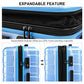 3 Piece Suitcase Set - ABS Travel Luggage Spinner Wheels Suitcase 20 24 28 inch Trolley Designer Luggage (1U78)(LT1)(LT2) (1U78)