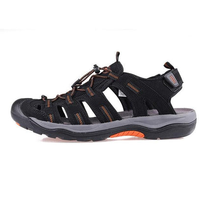 Men's Sandals - Leather Gladiator Outdoor Beach Summer Non-slip Casual Comfortable Clogs (1U12)