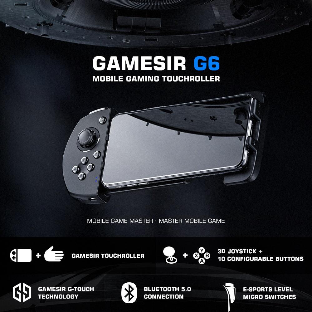 G6s Mobile Gaming Touchroller Bluetooth Wireless Controller for Android Phone PUBG Mobile Call of Duty (D55)(RG)(1U55)