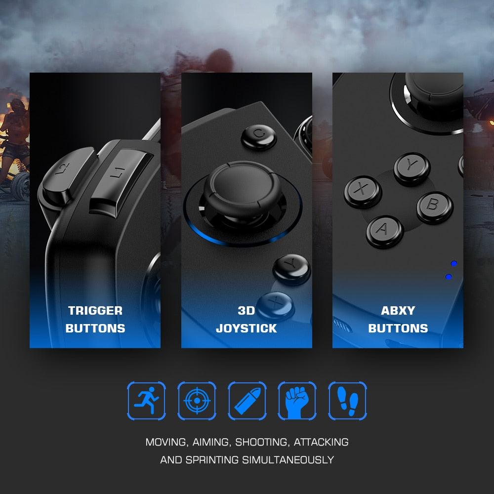G6s Mobile Gaming Touch Bluetooth Wireless Controller for Android Phone PUBG Mobile, Call of Duty, Mobile Legends (RG)(1U55)
