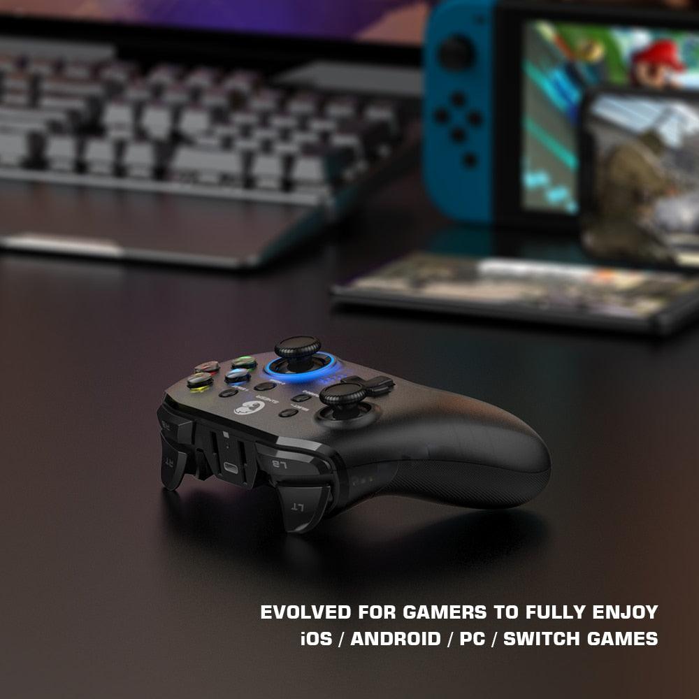 Pro Wireless Bluetooth Game Controller Mobile Gamepad with Phone Holder for Nintendo Switch / Android / iPhone / PC (RG)(1U55)(F55)