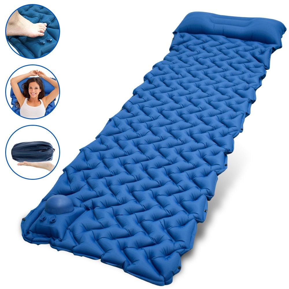 Top Inflatable Air Mattress - Sleeping Mattresses In Tent with Pump Pillow Cushion (1U89)(6LT1)