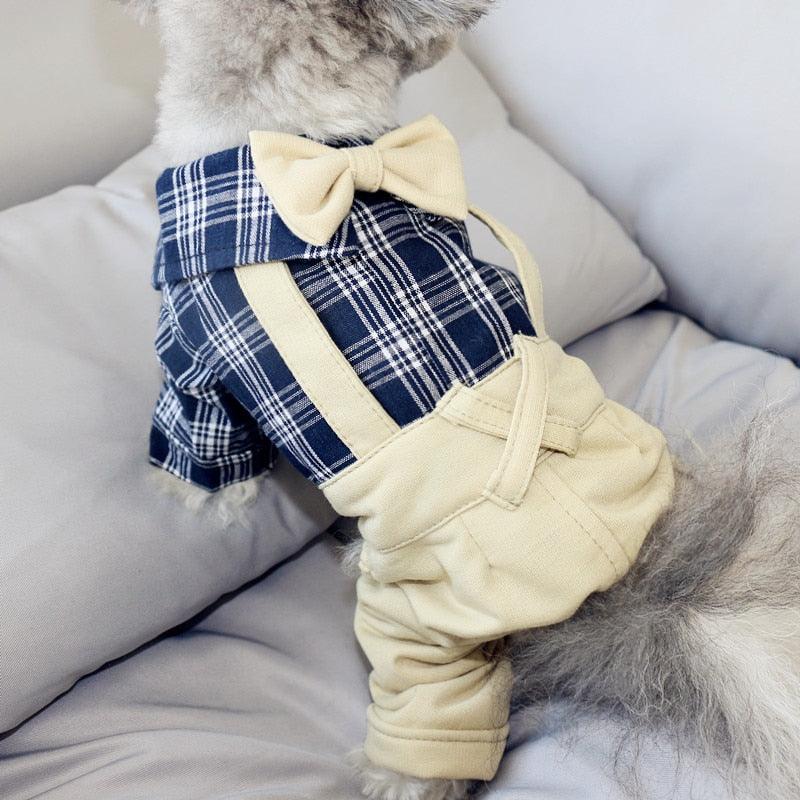 Gentleman Dog - Clothes Wedding Jumpsuit Small Dog Clothing Overalls Outfit (D69)(W5)(W7)
