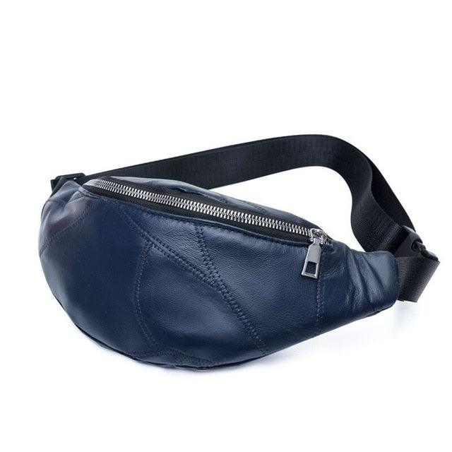 Genuine Leather Waist Bag - Fashion Fanny Pack - Money Pouch Fashion Travel Shoulder (LT8)(F79)