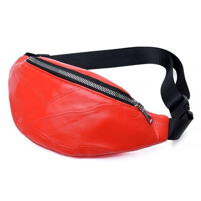 Genuine Leather Waist Bag - Fashion Fanny Pack - Money Pouch Fashion Travel Shoulder (LT8)(F79)
